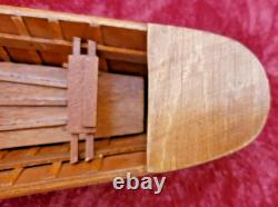1920's LONGBOAT ROWING MODEL, 14 SIDE-BY-SIDE OARSMEN, ASSEMBLED IN BOX