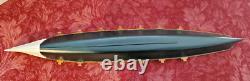 1920's LONGBOAT ROWING MODEL, 14 SIDE-BY-SIDE OARSMEN, ASSEMBLED IN BOX