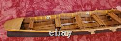 1920's LONGBOAT ROWING MODEL, 14 SIDE-BY-SIDE OARSMEN, ASSEMBLED IN BOX