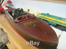 1920's Seaworthy Boats Flying Yankee Model 68 Wood Wind-Up Excellent