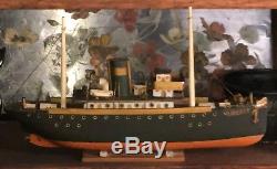 1920s-30s Folk Art BOAT MODEL Nautical Ship LIBERTY Astoria Oregon Pacific NW US