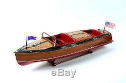 1930 Chris Craft Mahogany Runabout 36 Wooden Classic Boat Model Scale 18