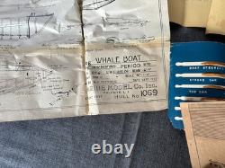 1937 Marine Model Co. Ship New Bedford Whale Boat No. 1069 Cherry Vintage No Box