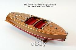 1940 Chris Craft Barrel Back Mahogany Runabout Classic Boat Model 28.5 RC Ready