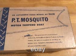 1945 WWII Elco Varney 3/16 PT Boat Model Kit, Orig Box Directions Complete Rare