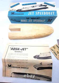 1946 WOODEN JET SPEED BOAT KIT B6, UNBUILT IN BOX, Monogram Models