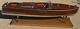 1949 Chris Craft Racing Runabout Wooden 2 Cockpit 29 Built Boat Model With Stand