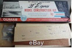 1950s DUMAS 21 Express Chris Craft Wood Boat Model Kit