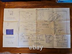 1957 Ideal Colonial 37 Sport Fisherman Wooden Boat Model Original Box with plans