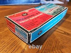 1957 Ideal Colonial 37 Sport Fisherman Wooden Boat Model Original Box with plans