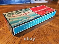 1957 Ideal Colonial 37 Sport Fisherman Wooden Boat Model Original Box with plans