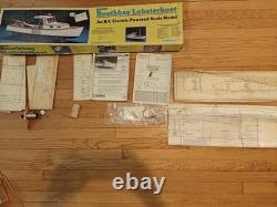 1974 Midwest Boothbay Lobster Boat R/C Balsa Model Boat Kit NOT COMPLETE