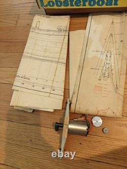 1974 Midwest Boothbay Lobster Boat R/C Balsa Model Boat Kit NOT COMPLETE