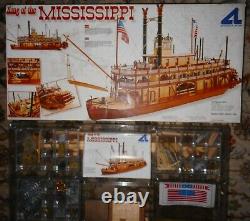 1998 KING OF THE MISSISSIPPI Artesania Latina 180 Wood Steamboat Model Boat Kit