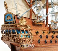 19 Small Spanish San Felipe SHIP MODEL Wood Replica Nautical Decor Collectible