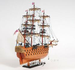 19 inch HMS VICTORY SHIP MODEL Wood Replica Nautical Decor Display Collectible