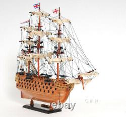 19 inch HMS VICTORY SHIP MODEL Wood Replica Nautical Decor Display Collectible