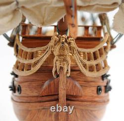 19 inch HMS VICTORY SHIP MODEL Wood Replica Nautical Decor Display Collectible