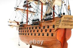 19 inch HMS VICTORY SHIP MODEL Wood Replica Nautical Decor Display Collectible