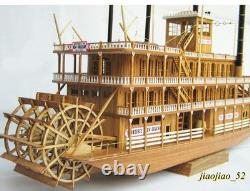 1/100 MISSISSIPPI 1870 Steam Paddle Wheeler Wooden Ship Model Kit, Length 540mm