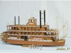 1/100 MISSISSIPPI 1870 Steam Paddle Wheeler Wooden Ship Model Kit, Length 540mm