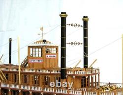 1/100 MISSISSIPPI 1870 Steam Paddle Wheeler Wooden Ship Model Kit, Length 540mm