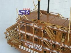 1/100 MISSISSIPPI 1870 Steam Paddle Wheeler Wooden Ship Model Kit, Length 540mm