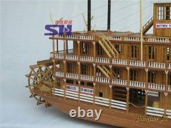 1/100 MISSISSIPPI 1870 Steam Paddle Wheeler Wooden Ship Model Kit, Length 540mm