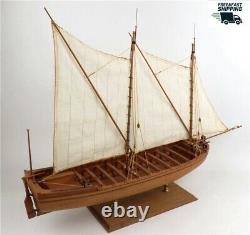 1/24 36ft -Pear version-Armed longboat with sail 590 mm wood model ship kit