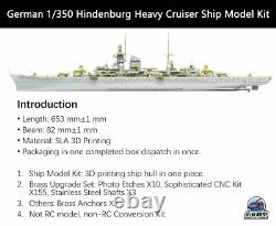 1/350 German Hindenburg Heavy Cruiser Ship Hull Model+Metal Super Detail-up Kit