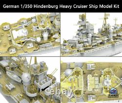 1/350 German Hindenburg Heavy Cruiser Ship Hull Model+Metal Super Detail-up Kit