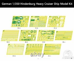 1/350 German Hindenburg Heavy Cruiser Ship Hull Model+Metal Super Detail-up Kit