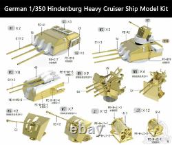 1/350 German Hindenburg Heavy Cruiser Ship Hull Model+Metal Super Detail-up Kit