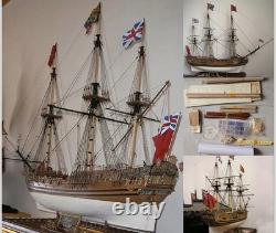 1/50 Royal Caroline Wooden Ship Model Kit French Sailing Boat DIY Ornament Gifts