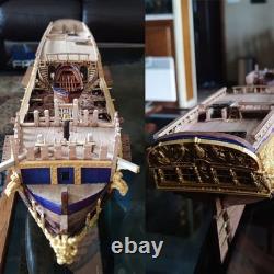 1/50 Royal Caroline Wooden Ship Model Kit French Sailing Boat DIY Ornament Gifts