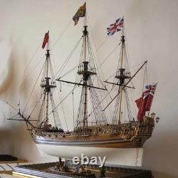 1/50 Royal Caroline Wooden Ship Model Kit French Sailing Boat DIY Ornament Gifts