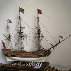1/50 Royal Caroline Wooden Ship Model Kit French Sailing Boat DIY Ornament Gifts