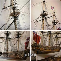 1/50 Royal Caroline Wooden Ship Model Kit French Sailing Boat DIY Ornament Gifts