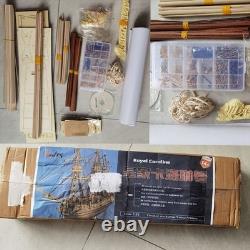 1/50 Royal Caroline Wooden Ship Model Kit French Sailing Boat DIY Ornament Gifts