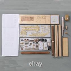 1/50 Royal Caroline Wooden Ship Model Kit French Sailing Boat DIY Ornament Gifts