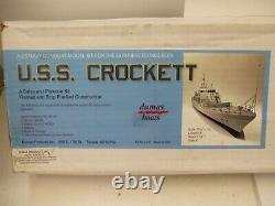 2012 Dumas Boats USS Crockett US Navy Gunboat Balsa & Plywood Model Kit 1218