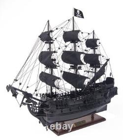 20 Inch Black Pearl Pirate Ship Small Wooden Wood Boat Model Replica New