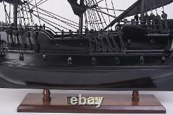 20 Inch Black Pearl Pirate Ship Small Wooden Wood Boat Model Replica New