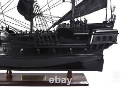 20 Inch Black Pearl Pirate Ship Small Wooden Wood Boat Model Replica New