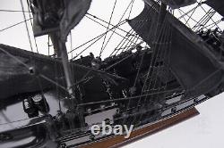 20 Inch Black Pearl Pirate Ship Small Wooden Wood Boat Model Replica New