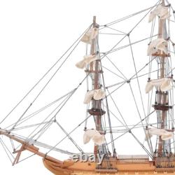 20 Wood Brown Solid Wood Hand Painted 1797 USS Constitution Small Model Boat