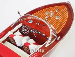 21 Large RIVA AQUARAMA Wood Boat Model (53cm) Fully-assemble RED