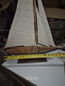 24.5 RACING YACHT MODEL Wood Sailboat Sailing Boat Quality Wood Home Decor