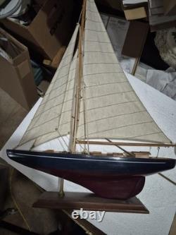 24.5 RACING YACHT MODEL Wood Sailboat Sailing Boat Quality Wood Home Decor