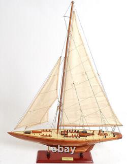 24 Inch Endeavour Small Sailboat Boat Model Wooden Wood Replica New